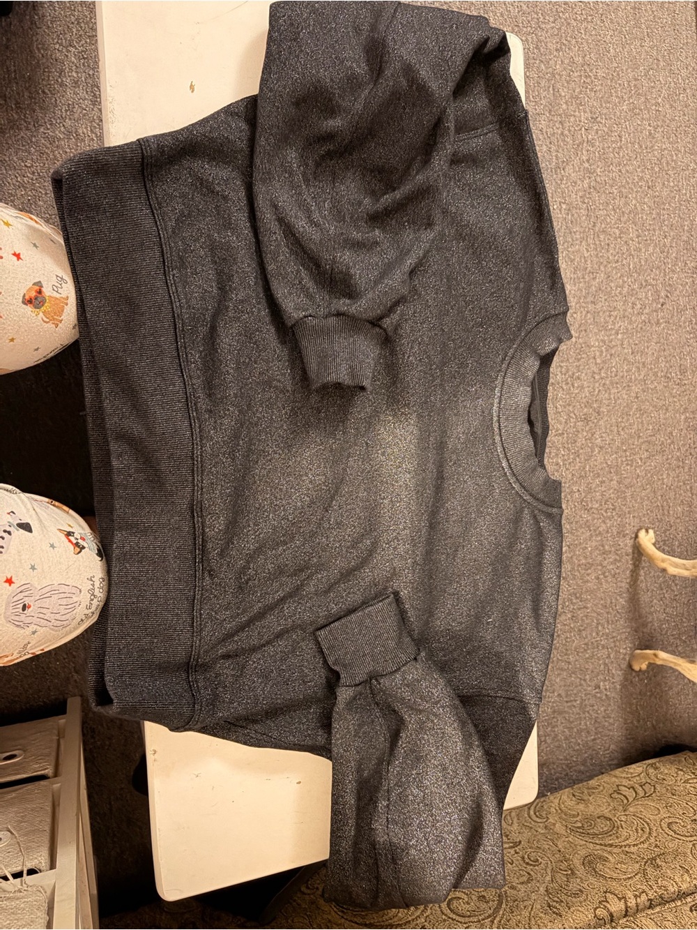 lululemon athletica Dark Charcoal Gray Crewneck Sweatshirt